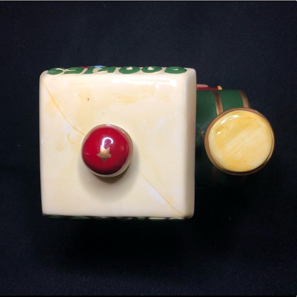 NWOT - Vintage Holiday Ceramic Cookie Jar - Shaped as Train Engine - Picture 5 of 7